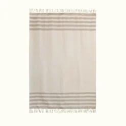 Kiliim Beige Stripes Throw Blanket Home Goods