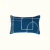 Kiliim Blue Temple Lumbar Pillow Cover