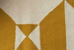 Kiliim Cream + Yellow Arrows Wool Rug