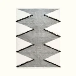 Kiliim Frilled Diamonds Wool Runner / Rug