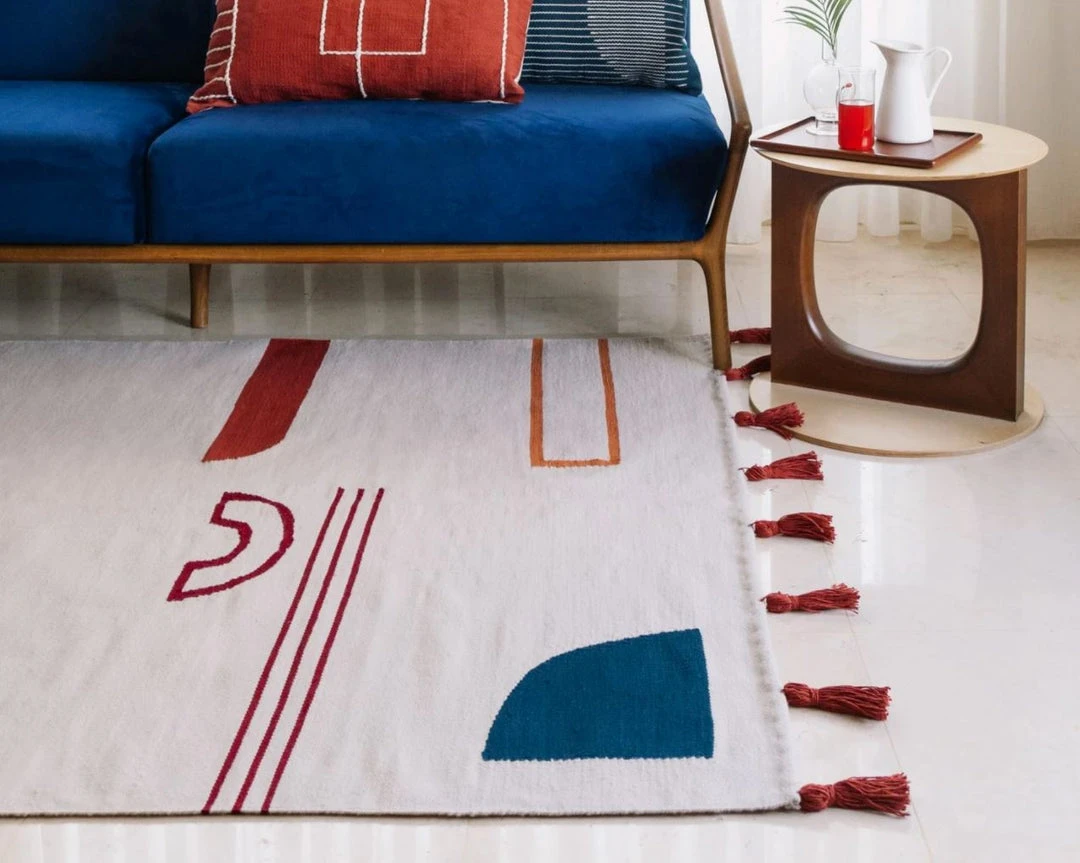 Kiliim Glyphs Wool Runner / Rug Home Goods 4 Kiliim Glyphs Wool Runner / Rug Home Goods