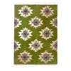 Kiliim Green Medallions Wool Runner / Rug 1 Kiliim Green Medallions Wool Runner / Rug