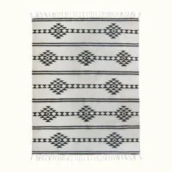 Kiliim Neutral Medallions Wool Runner / Rug