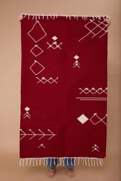 Kiliim Scattered Stitch Wool Runner / Rug