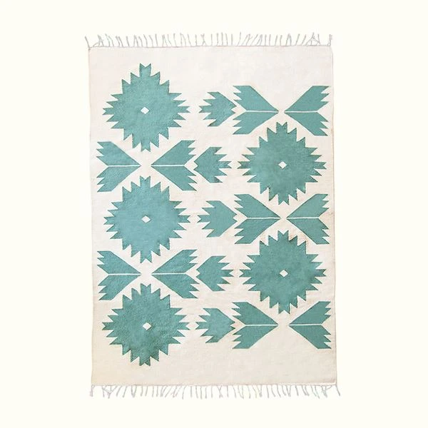 Kiliim Home Goods Teal Bustan Wool Runner / Rug 3 Kiliim Home Goods Teal Bustan Wool Runner / Rug