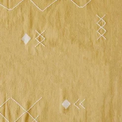 Kiliim Home Goods Yellow Scattered Stitch Wool Rug 8 Kiliim Home Goods Yellow Scattered Stitch Wool Rug