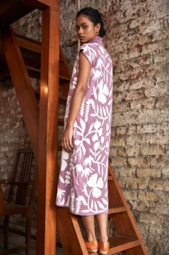 No Nasties Clothing Knit Turtleneck Midi Dress