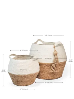Korissa Home Goods Agora Jar Basket Set 17 Korissa Home Goods Agora Jar Basket Set