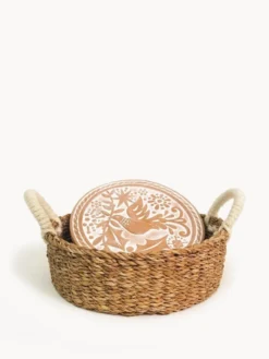 Korissa Bread Warmer + Basket - Bird Round