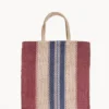 Korissa Dora Jute Tote Bag - Multi Brown