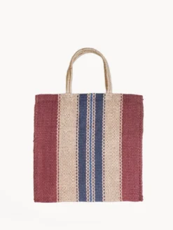 Korissa Dora Jute Tote Bag - Multi Brown