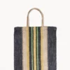 Korissa Dora Jute Tote Bag - Multi Navy Accessories 1 Korissa Dora Jute Tote Bag - Multi Navy Accessories