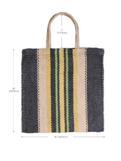 Korissa Dora Jute Tote Bag - Multi Navy Accessories 9 Korissa Dora Jute Tote Bag - Multi Navy Accessories