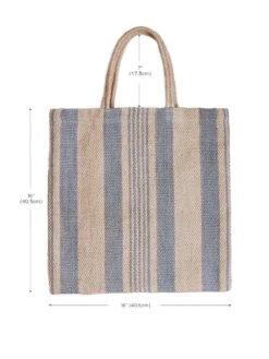 Korissa Dora Jute Tote Bag - Pale Gray