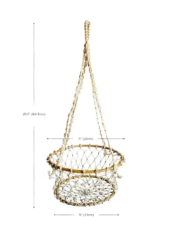 Korissa Home Goods Jhuri Single Hanging Basket 11 Korissa Home Goods Jhuri Single Hanging Basket