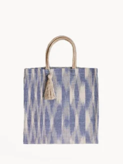 Korissa Accessories Nadi Jute Tote Bag - Blue