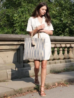 Korissa Accessories Nadi Jute Tote Bag - Blue 8 Korissa Accessories Nadi Jute Tote Bag - Blue