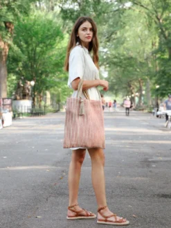 Korissa Accessories Nadi Jute Tote Bag - Red