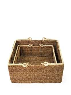 Korissa Home Goods Savar Large Square Basket Set