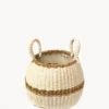 Korissa Home Goods Ula Blanco Basket 2 Korissa Home Goods Ula Blanco Basket