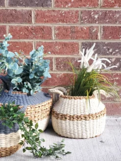 Korissa Home Goods Ula Blanco Basket 6 Korissa Home Goods Ula Blanco Basket