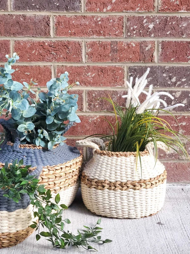 Korissa Home Goods Ula Blanco Basket 4 Korissa Home Goods Ula Blanco Basket