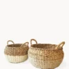 Korissa Ula Floor Basket Set - Natural 1 Korissa Ula Floor Basket Set - Natural