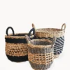 Korissa Ula Mesh Basket Set - Black Home Goods
