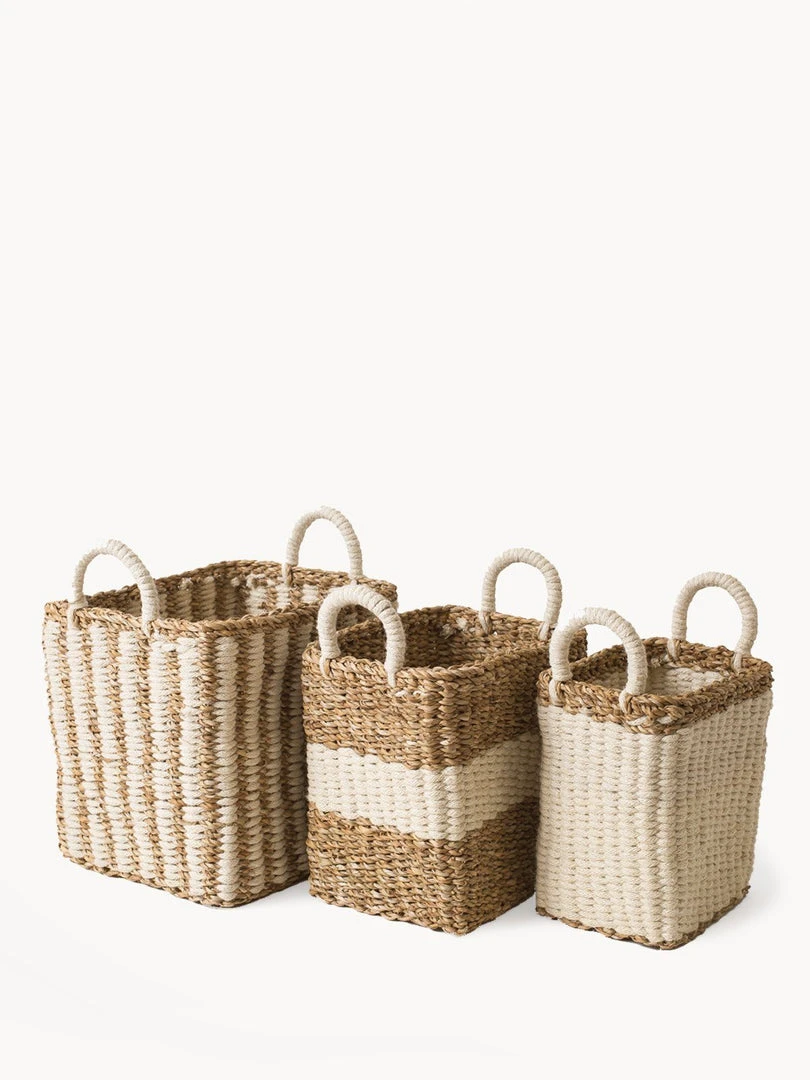 Korissa Ula Storage Basket Set 3 Korissa Ula Storage Basket Set