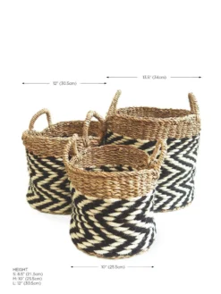 Korissa Home Goods Ula Zigzag Basket Set