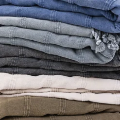 Amante Marketplace Throw Blankets Kurios Turkish Towel / Blanket - Blue