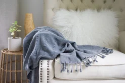 Amante Marketplace Kurios Turkish Towel / Blanket - Denim