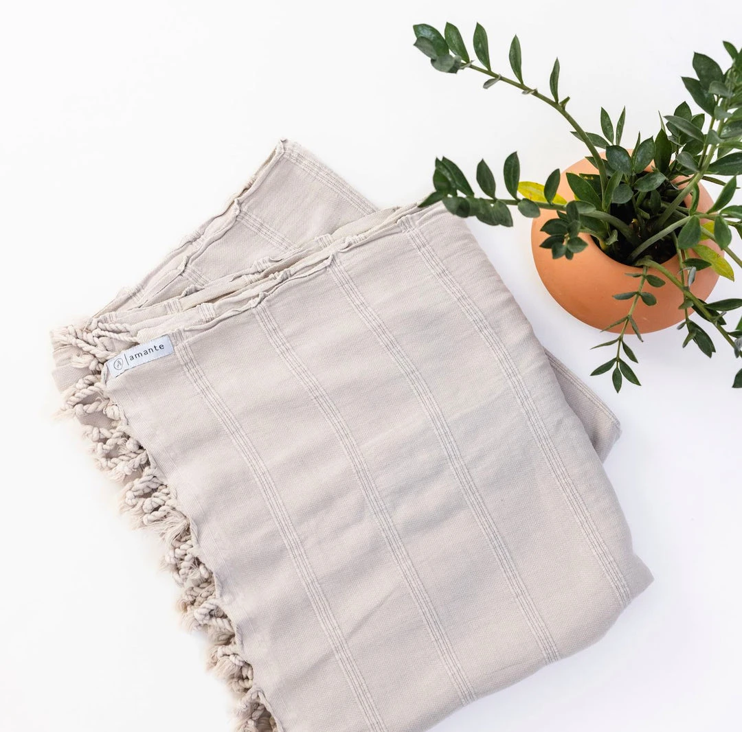 Amante Marketplace Kurios Turkish Towel / Blanket - Desert 3 Amante Marketplace Kurios Turkish Towel / Blanket - Desert