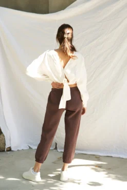 LA Relaxed New Arrivals Reversible Linen Blouse