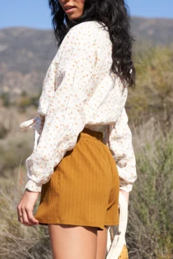 LA Relaxed New Arrivals Reversible Linen Blouse