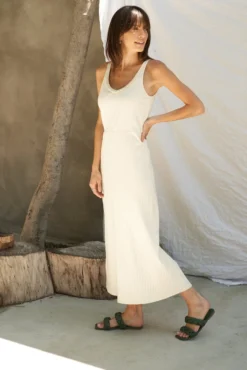 LA Relaxed New Arrivals Jacquard Pointelle Sundress