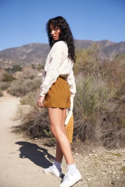 LA Relaxed New Arrivals Pointelle Flutter Short