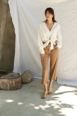 LA Relaxed Wide Leg Modal Crop Pant New Arrivals