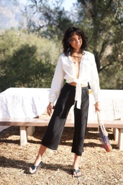 LA Relaxed Wide Leg Modal Crop Pant New Arrivals