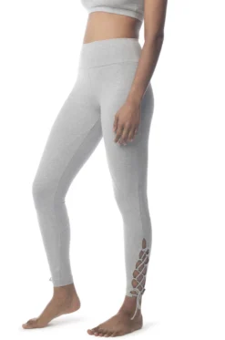 Synergy Organic Clothing Sale Lace Up Legging Pant - Heather Gray