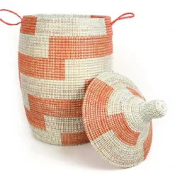 Mbare Large Patterned Hamper Basket