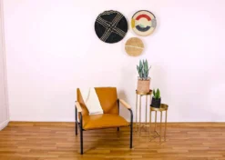 KAZI Home Goods Large Navy Sanaa Woven Wall Plate