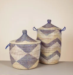 Mbare Large Patterned Hamper Basket