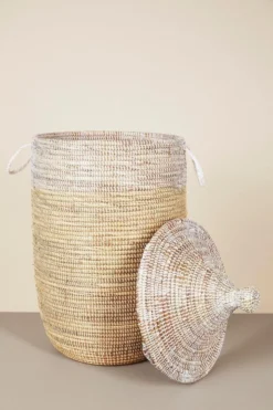 Mbare Large Two-Tone Basket 15 Mbare Large Two-Tone Basket