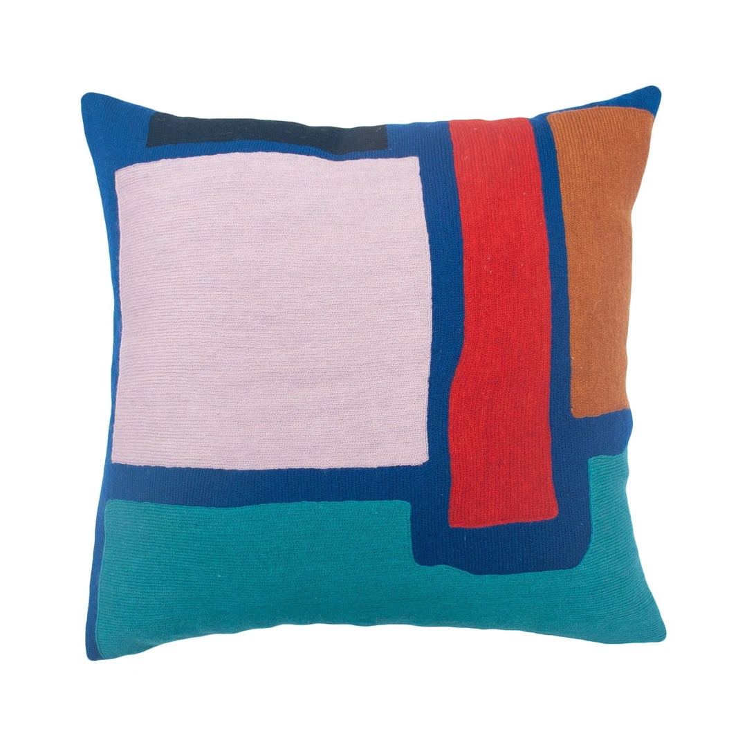 Leah Singh Home Goods Blah Blah Square Wool Throw Pillow Cover 3 Leah Singh Home Goods Blah Blah Square Wool Throw Pillow Cover