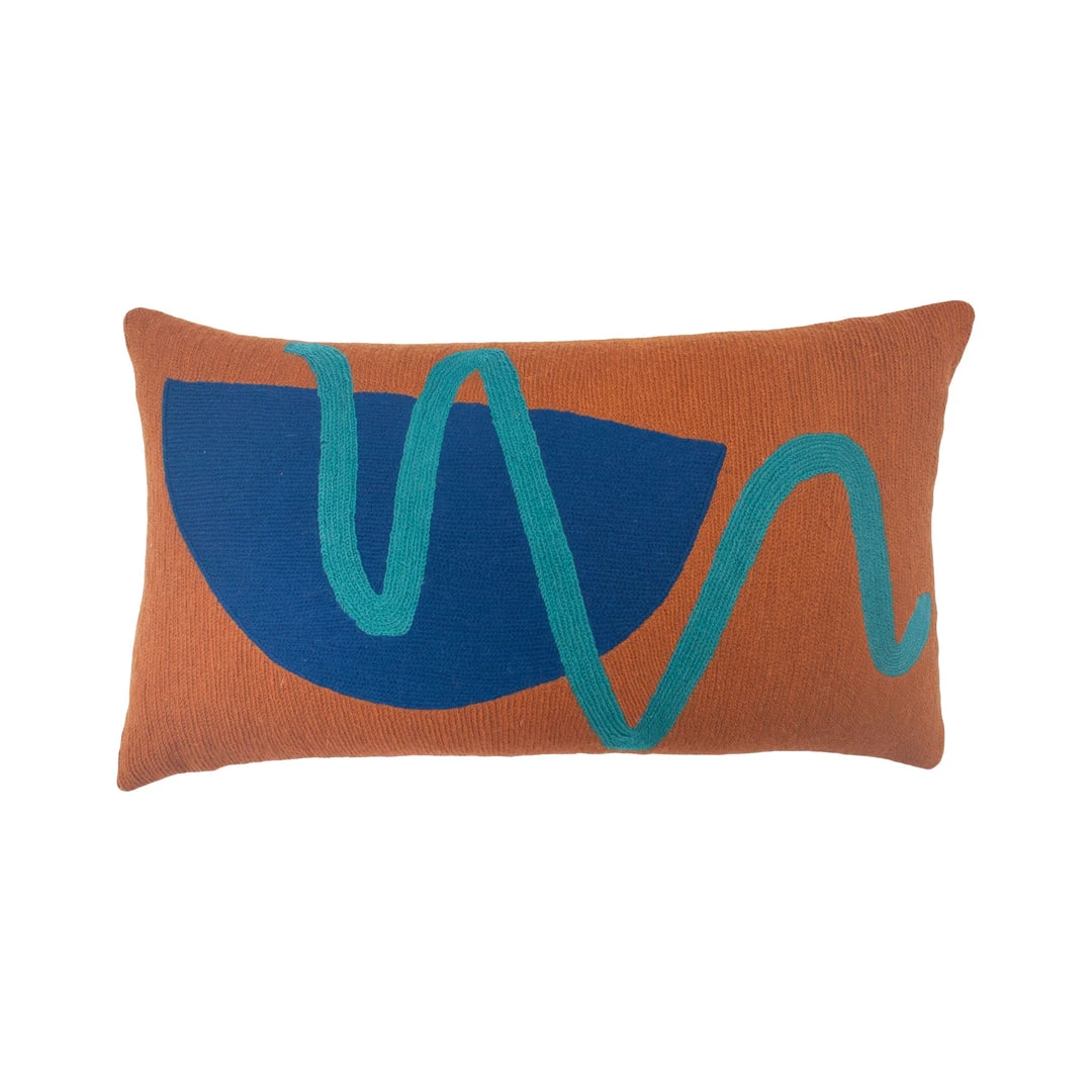 Leah Singh Blah Blah Squiggle Wool Lumbar Pillow Cover 3 Leah Singh Blah Blah Squiggle Wool Lumbar Pillow Cover