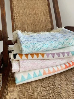 Leah Singh Eva Wool Throw Blanket - Rose Home Goods