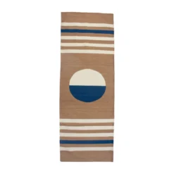 Leah Singh Home Goods Luna Stripes And Circle Wool Rug