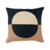 Leah Singh Marianne Circle Wool Throw Pillow Cover - Black Home Goods