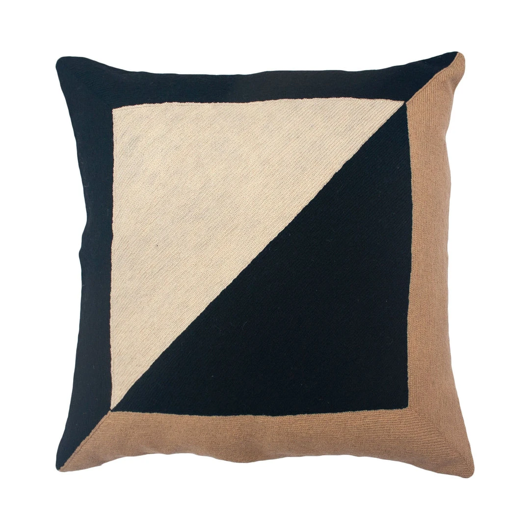 Leah Singh Marianne Square Wool Throw Pillow Cover - Black Home Goods 3 Leah Singh Marianne Square Wool Throw Pillow Cover - Black Home Goods